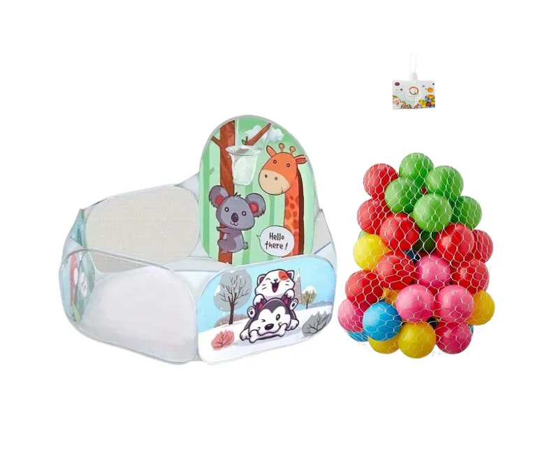 بيت كور بشكل حيوانات في كيس مع 50 كورة