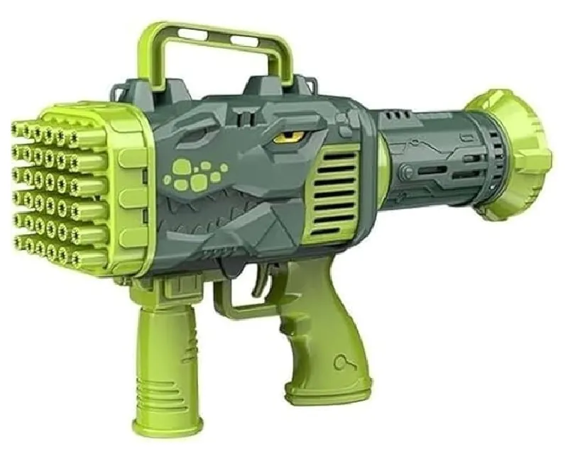 مسدس فقاعات بشكل ديناصور 32 فتحة-اخضر