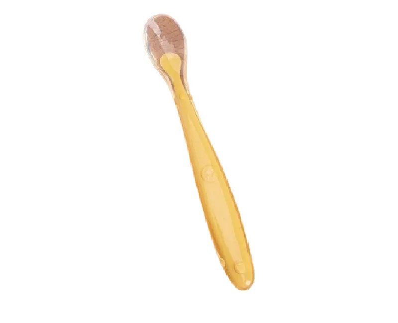 معلقة طعام سيليكون (اصفر )