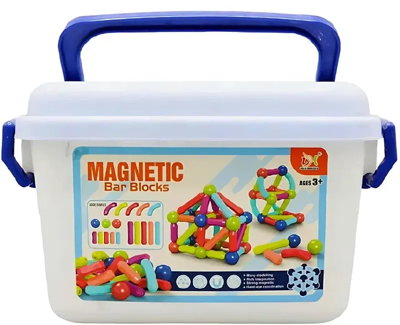 بوكس مكعبات مغناطيسية 64 قطعة (كحلي)