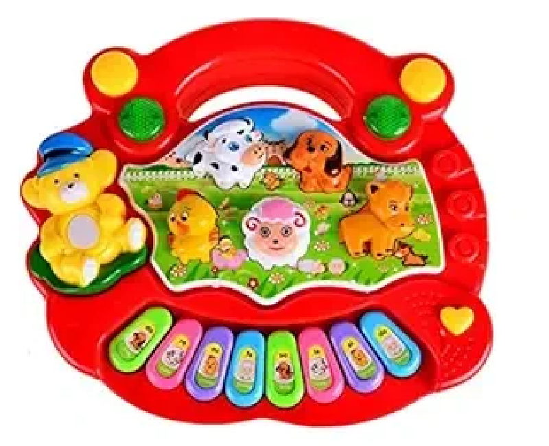 بيانو موسيقي بشكل الحيوانات (أحمر)