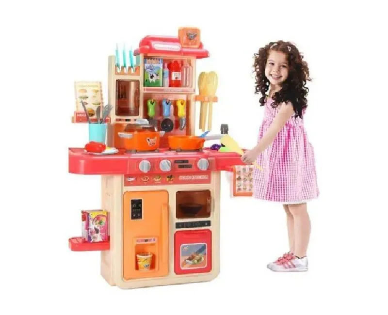 مطبخ أطفال مكون من 42 قطعة-احمر