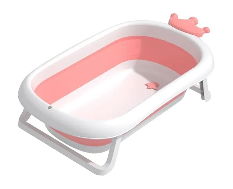 بانيو استحمام للأطفال سيليكون -برتقالي