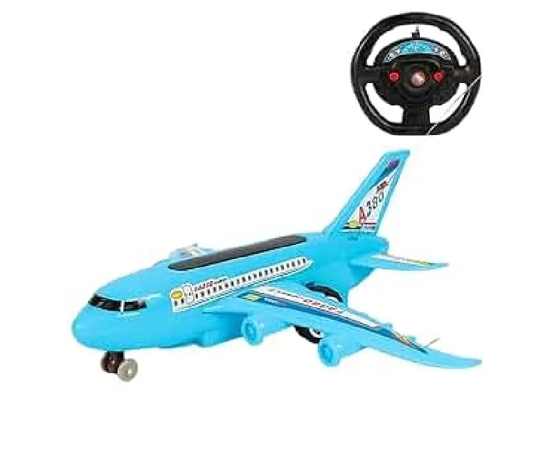 طيارة أرضية متحركة مع عجلة قيادة (أزرق)