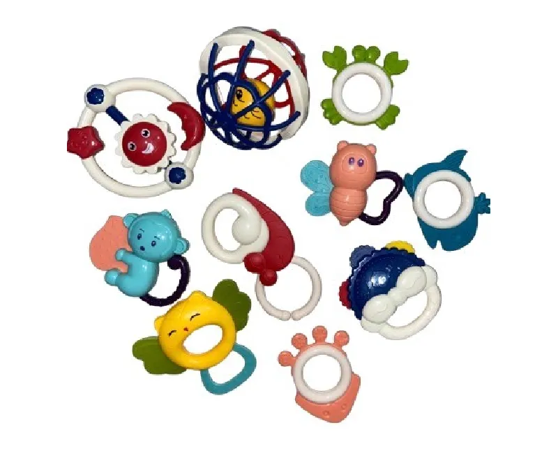 كيس شخاليل و عضاضات 11 قطع -ملون