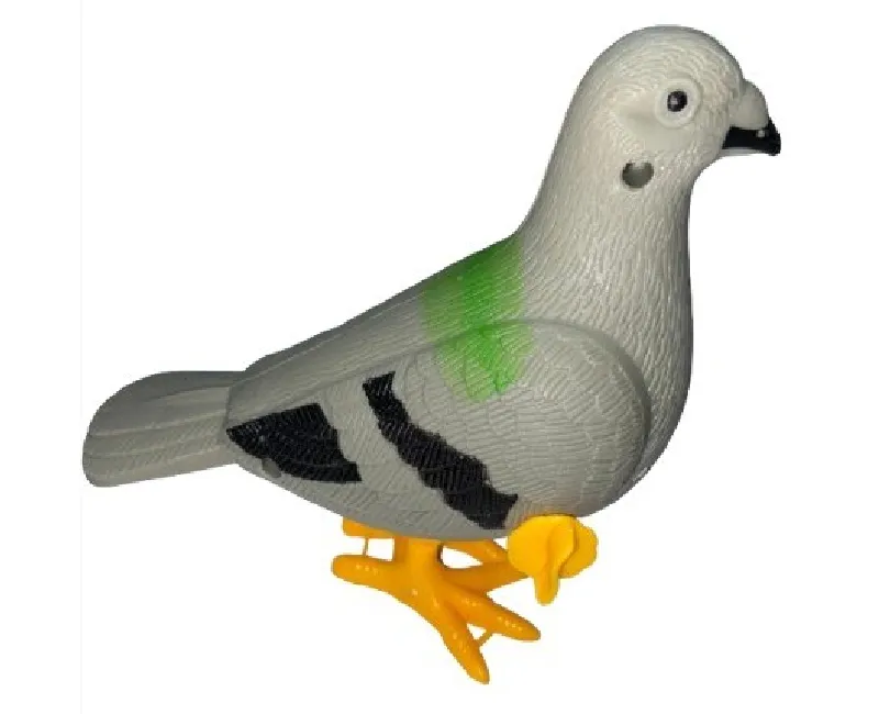 حمامة متحرك بمفتاح زمبلك (رمادي)