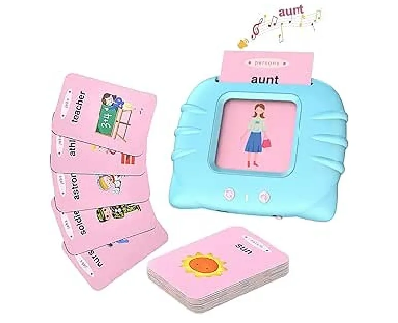 قارئ كروت تعليمي 112 بطاقة انجليزي (أزرق)