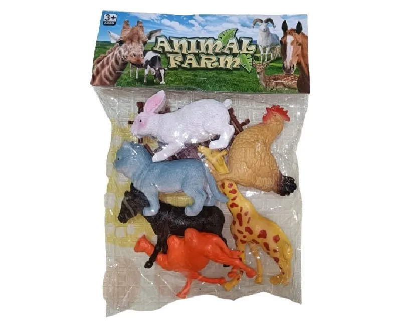 حيوانات المزرعة المجسمة 6 قطع حجم كبير
