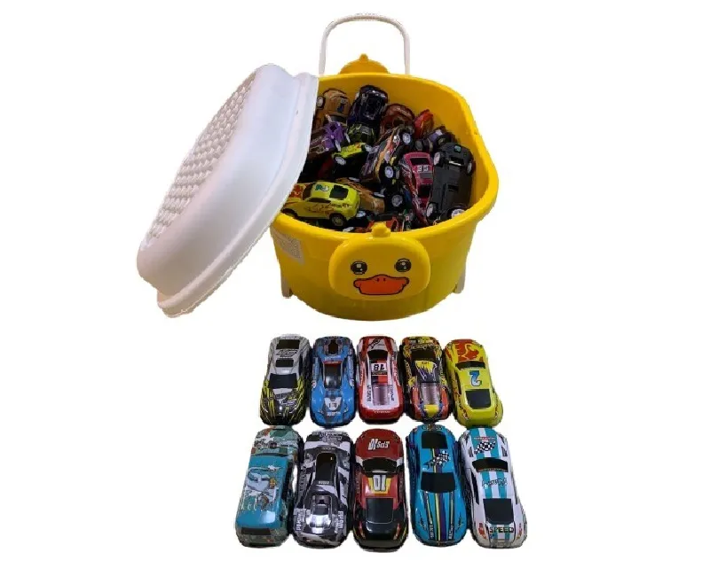 بوكس سيارات بطة  50قطعة معدن سحب(اصفر)