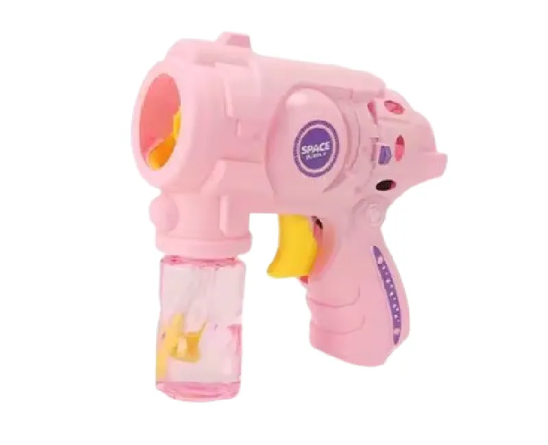 مسدس فقاعات مع 2 زجاجة صابون- بينك