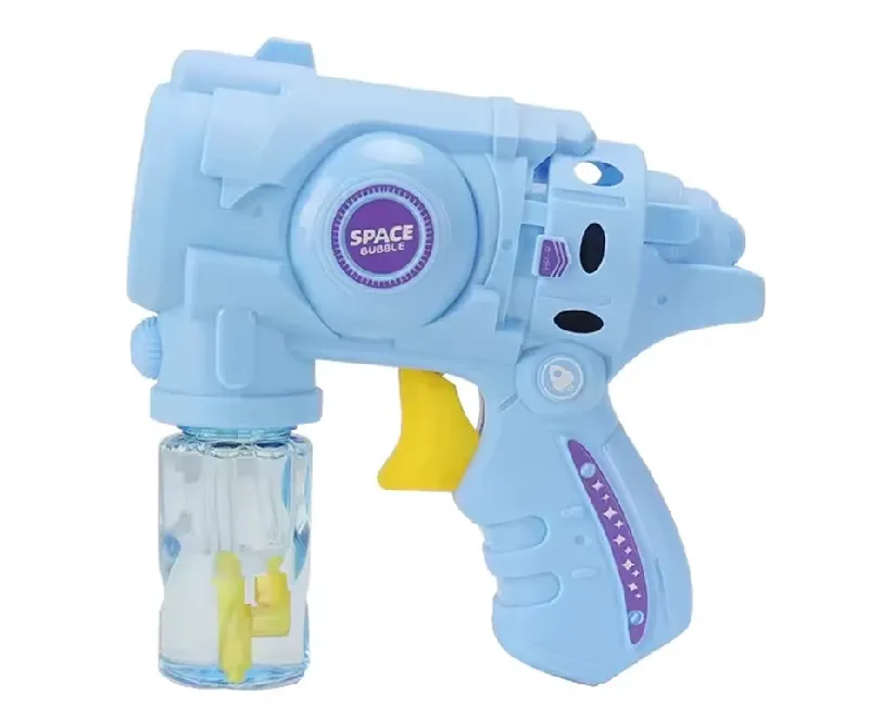 مسدس فقاعات مع 2 زجاجة صابون- ازرق
