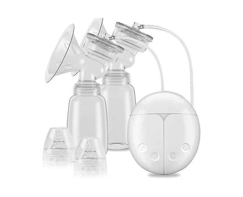 شفاط ثدي كهربائية مع زجاجتين لتخزين الحليب