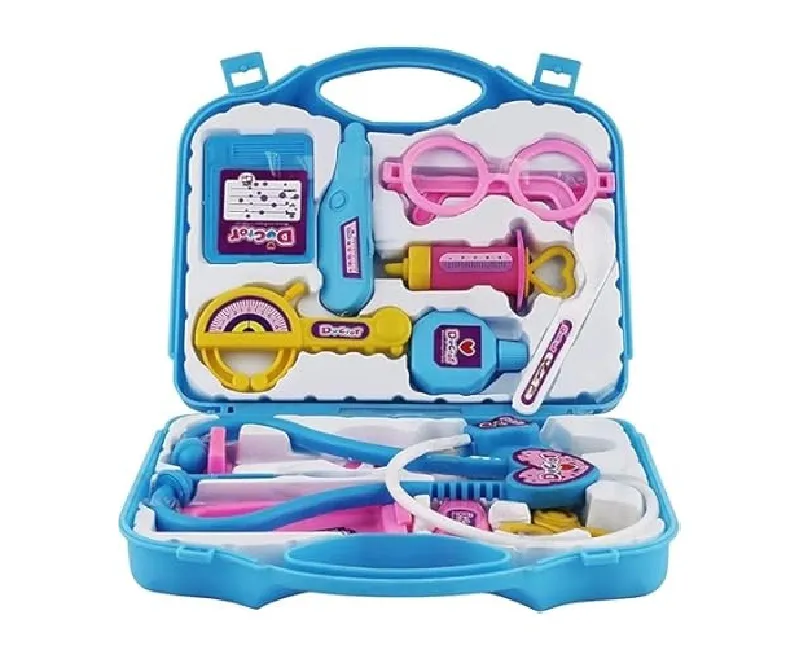 شنطة الطبيب مع الملحقات الطبية - أزرق