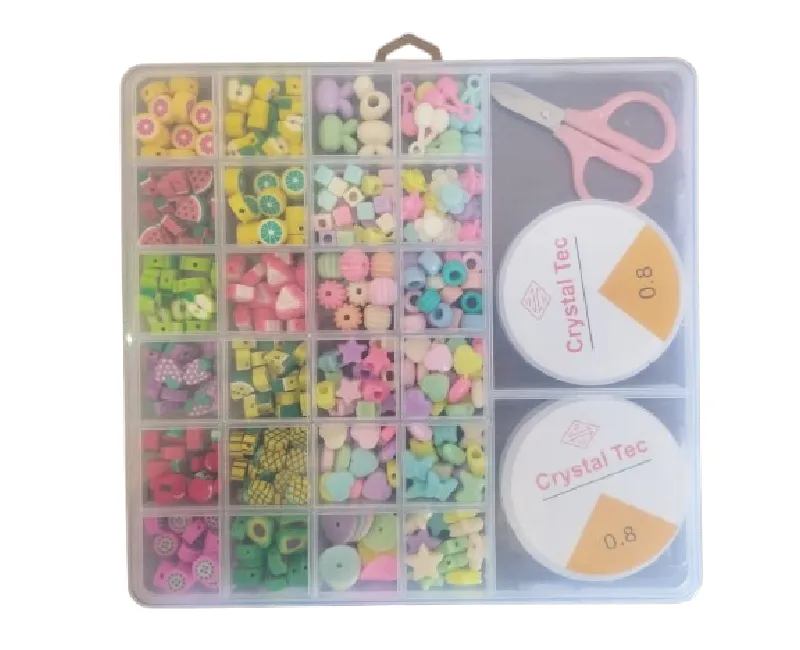 مجموعة خرز 92 قطعة ملونة