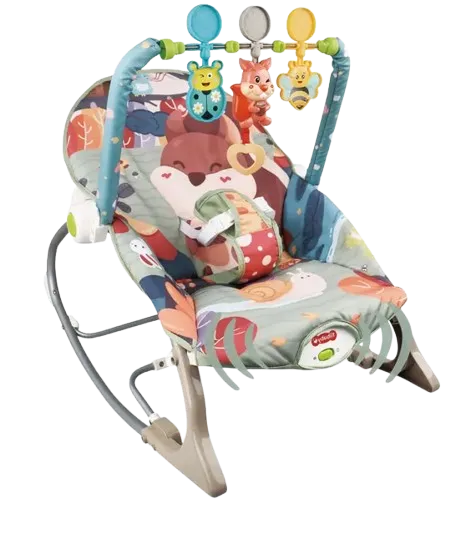 باونسر هزاز مع شريط العاب بلاستيكية  شكل السنجاب -زتوني tibaby