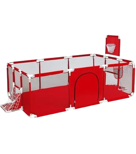 بيت كور مستطيل 180×120×80سم مع 50 كورة -احمر