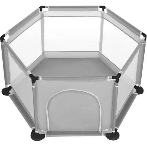 بيت كور سداسي بدون باسكت بول  105×60سم مع 50 كورة - رصاصي