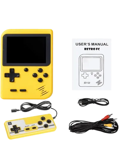 اتاري بدراع جيم ببطارية ووصلة شحن ووصلة شاشة - اصفر