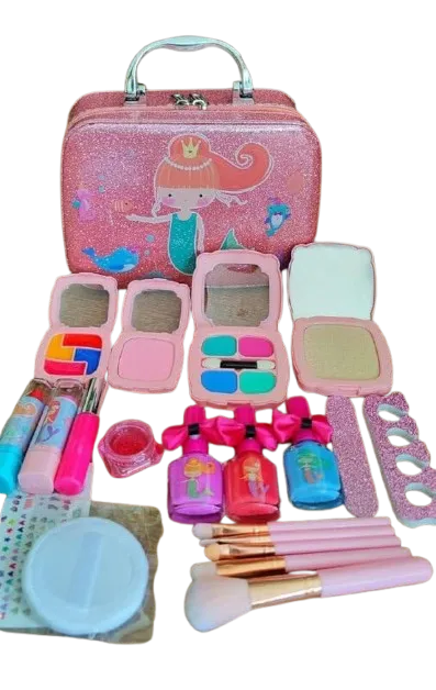 شنطة ميكاب محمولة  عروس البحر متعددة القطع -بينك