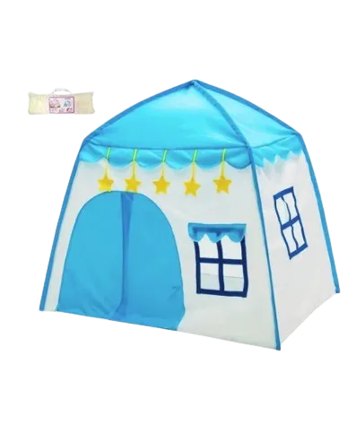 خيمة أطفال بشكل المنزل 120×130سم (منت ازرق )