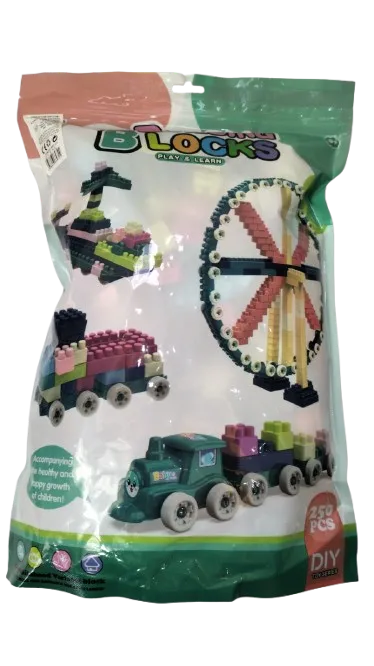 كيس مكعبات تركيب وبناء  -250 قطعة