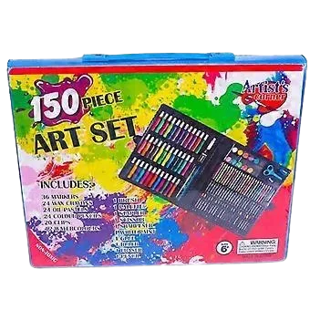 شنطة الوان ارت سيت 150 قطعة - ازرق