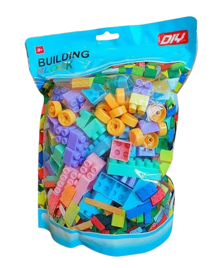 كيس مكعبات متعدد الالوان _ 140 قطعة