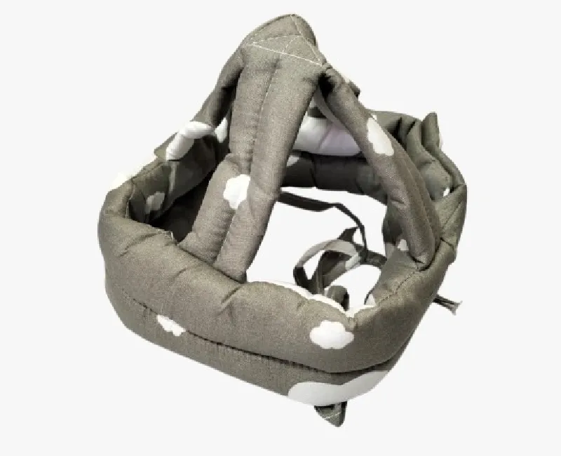 واقى حماية لراس الطفل شكل سحاب _ لون رمادى