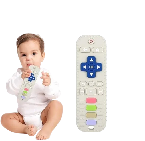 عضاضة سيليكون  علي شكل ريموت -بيج