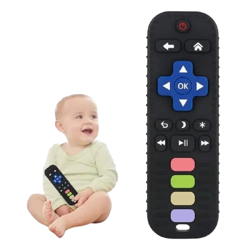 عضاضة سيليكون  علي شكل ريموت -اسود