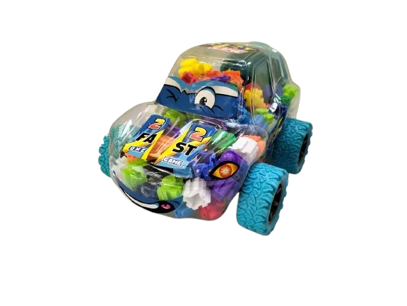 عربية مكعبات فك وتركيب -ازرق