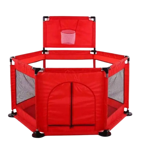 بيت كور سداسي باسكت بول 127×60سم مع 50 كرة  -احمر