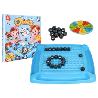 لوح شطرنج مغناطيسي 32 قطعة مع بوصلة -أزرق