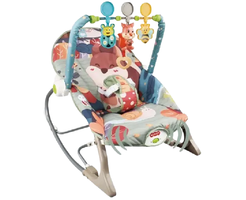 باونسر هزاز مع شريط العاب بلاستيكية  شكل السنجاب -زتوني tibaby