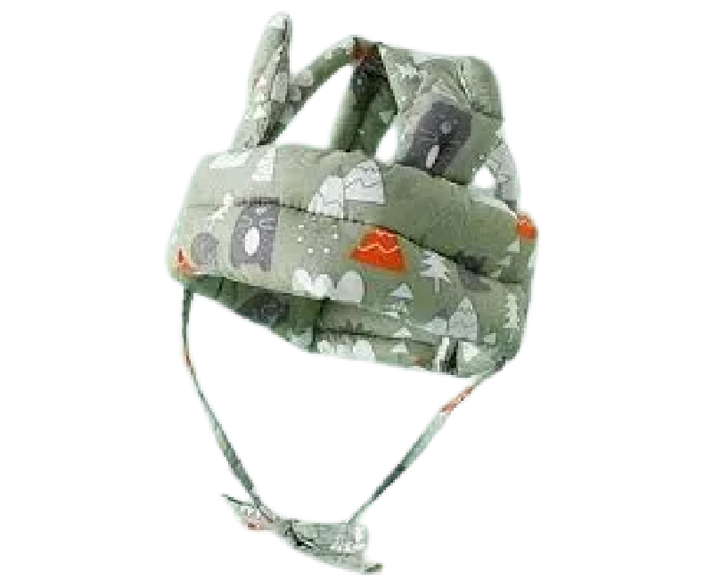 واقي حماية لراس الطفل لون- زيتي