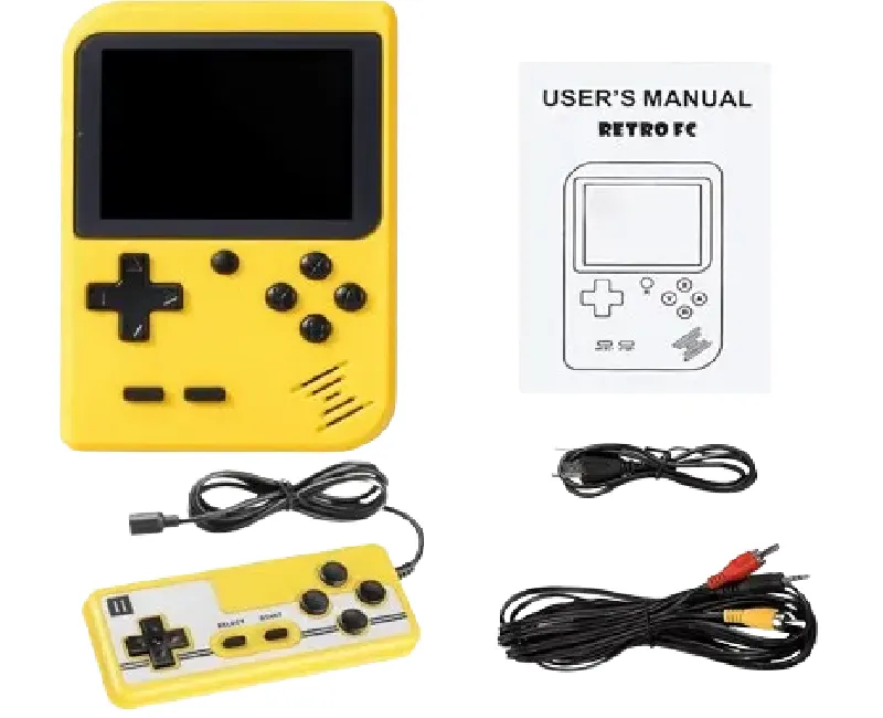 اتاري بدراع جيم ببطارية ووصلة شحن ووصلة شاشة - اصفر