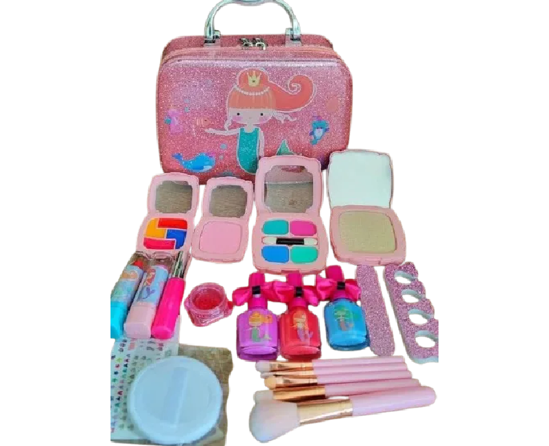 شنطة ميكاب محمولة  عروس البحر متعددة القطع -بينك