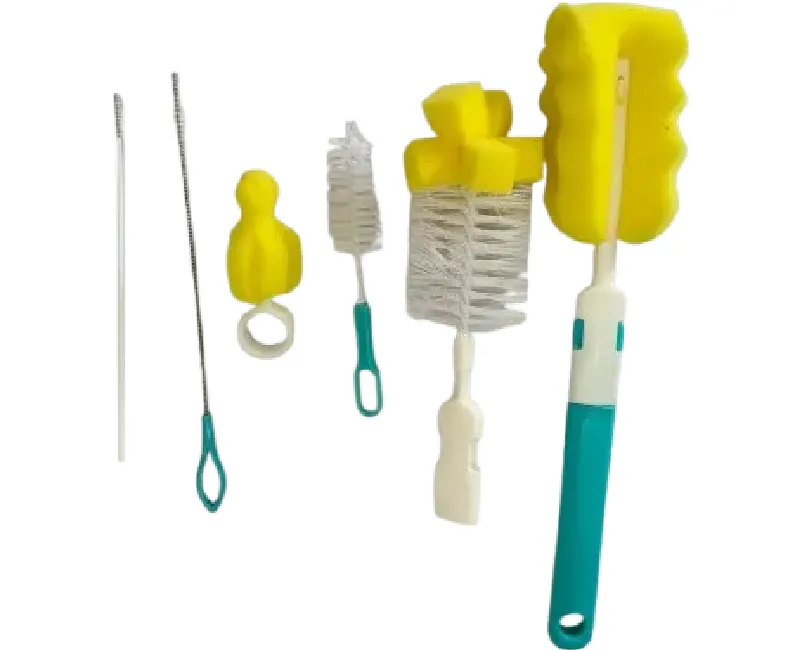 طقم تنظيف الزجاجات  والببرونة مكون من 6 قطع