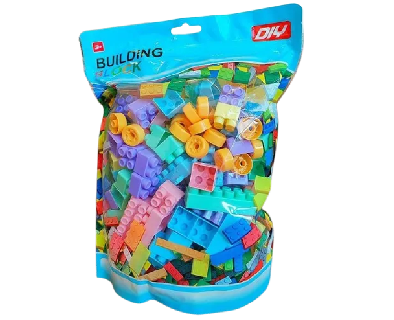 كيس مكعبات متعدد الالوان _ 140 قطعة