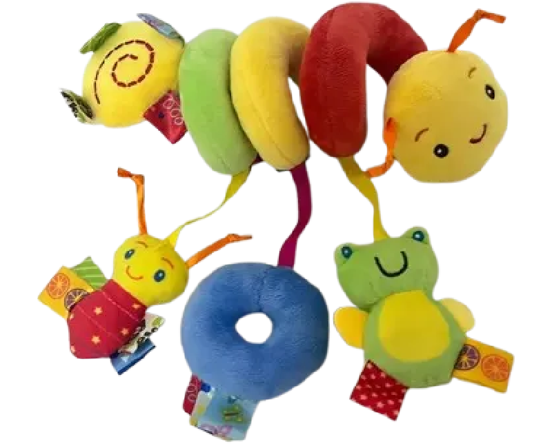 دودة قماش قطنية مع شخاليل - متعددة الالوان