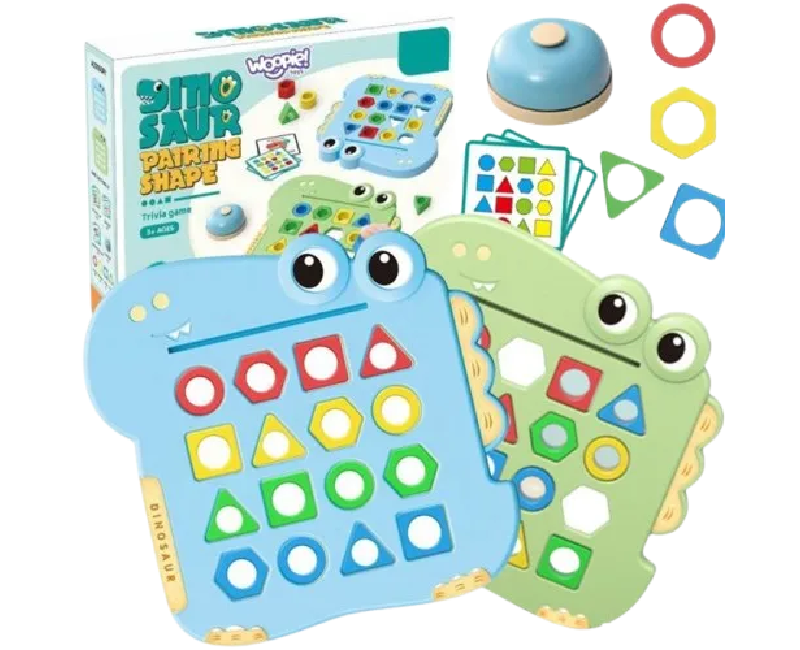 تطابق الأشكال الهندسيةمع جرس شكل الديناصور