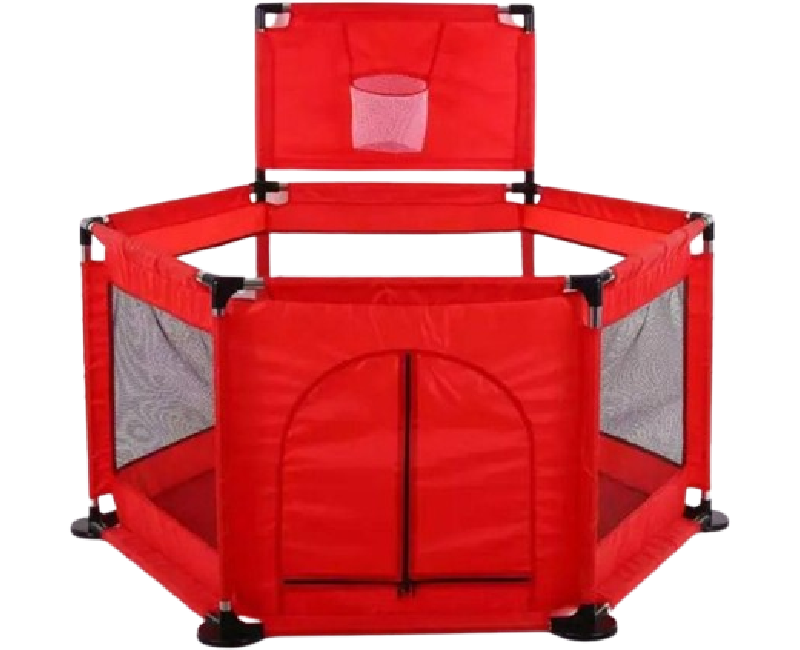 بيت كور سداسي باسكت بول 127×60سم مع 50 كرة  -احمر