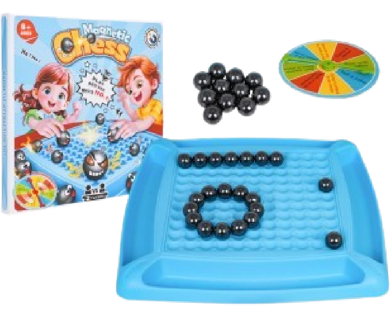 لوح شطرنج مغناطيسي 32 قطعة مع بوصلة -أزرق