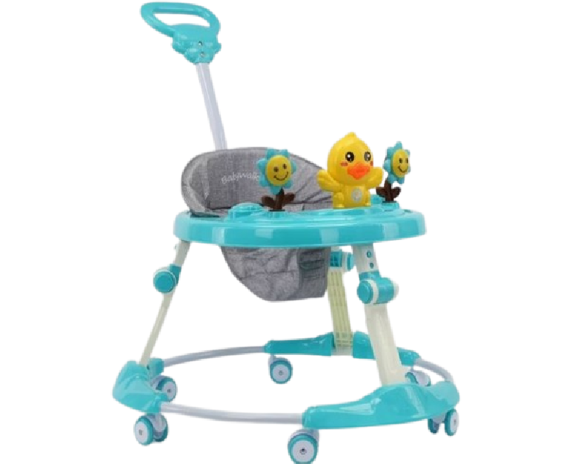 مشاية اطفال بيانو بذراع _لون ازرق