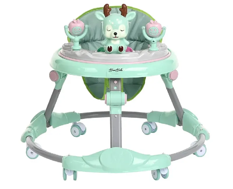 مشاية اطفال بيانو شكل غزالة  - مينت اخضر