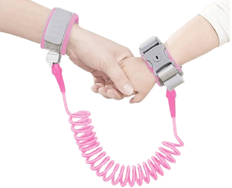 حزام امان بمفتاح مقاس 1.5 متر- بينك