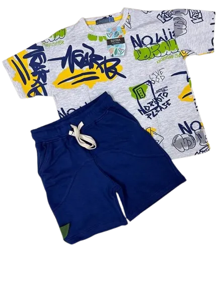 ترنج ولادي قطعتين شورت وتي شيرت *10