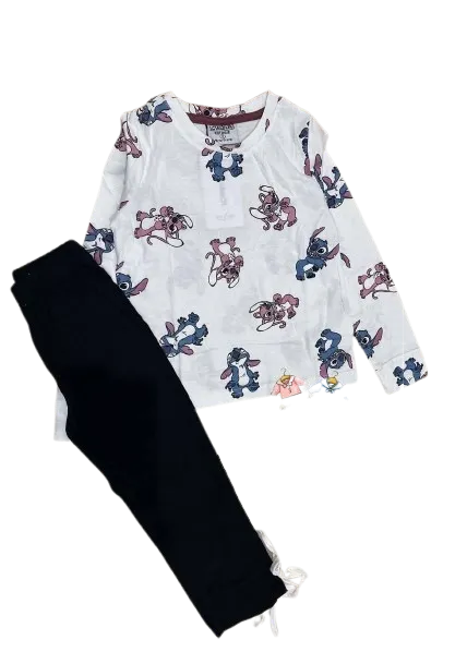 ترنج بناتي قطعتين ستيتش تي شيرت وبنطلون *56