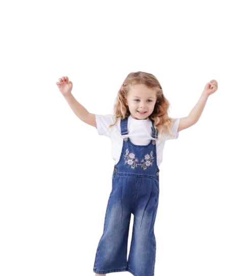 طقم بناتي سلوبيت جينز وتي شيرت *99