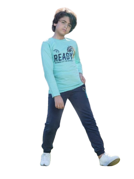 ترنج ولادي قطعتين تي شيرت بكم وبنطلون *54